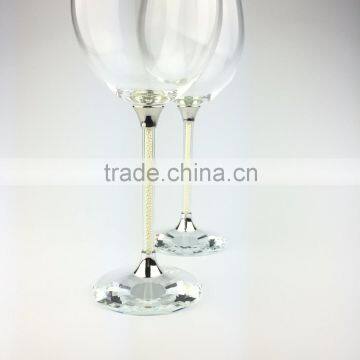 Elegant Pearl Long-stem Wine Glass Crystal Cheap Goblet photo-4