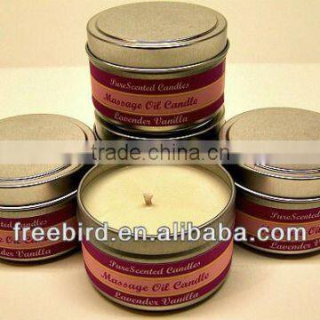 Scented Massage Tin Candles