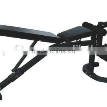 Adjustable fitness incline/flat weight bench