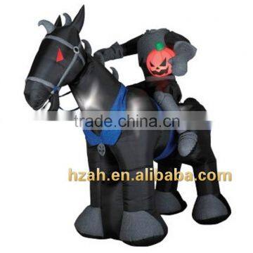 Inflatable Horse and Knight for Halloween Yard Decoration