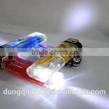 Hot Sell Plastic Silver Cap Flint Lighter With LED photo-3