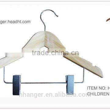 children skirt and trouser wood hangers with clips