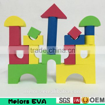 Melors kids EVA clolor foam building blocks toys free samples Mini Building Block Model, multi-purpose eva block