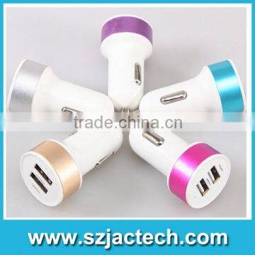 Car Charger USB Adapter with USB cable 2 usb Port 2.1A Smart Car-charger for Iphone Samsung