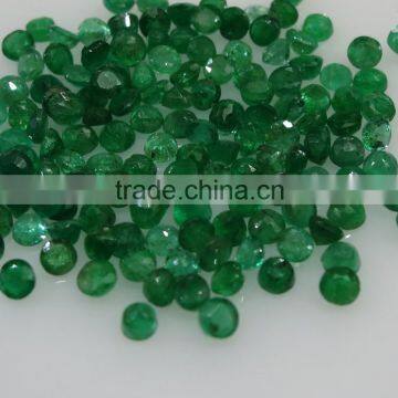 1.5-2mm Natural Loose Round Emerald Lot Brazil Origin Non-heated Non-treated