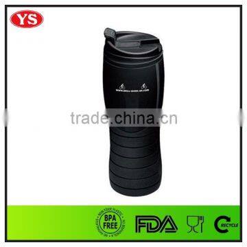 double wall plastic high-end black fashion bottle