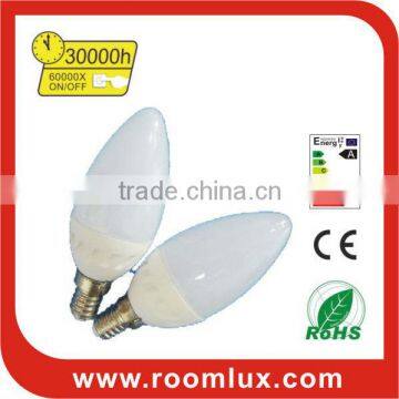 environment-friendly LED candle bulb spotlight E14/E27 3W Dia38X100mm