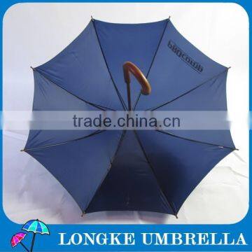 23" Navy Blue Wooden Umbrella for Advertising photo-3