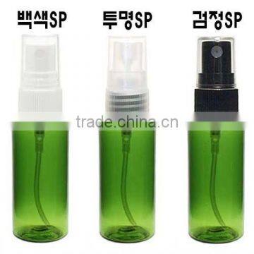 Spray cap PET bottle 30ml Green Clear