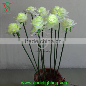 12V Lighted Rose Artificial Led Flower Light for Indoor Outdoor Decoration