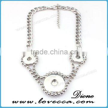 Cheap Price Silver Wholesale Fashion Jewelry Button Necklace for Sale photo-3