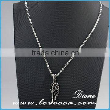 Cheap wholesale fashion men pendant necklace silver make stainless steel jewelry