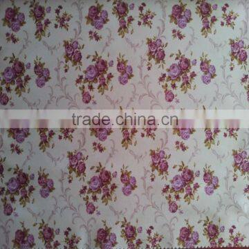 Two Sides Dull Blackout Fabric Flower Printing Curtain Fabric for household