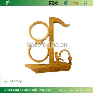 WR025/ Home Living Room Cabinet Wooden Wine Rack Wood Single Bottle Display Rack Professional Design Wine Rack FDA SGS LFGB photo-2