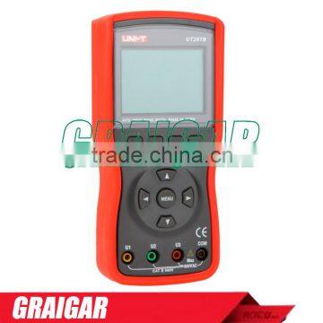 Uni-T Ut267b Auto 3 Three Clamp Digital Phase Meter Va Volt Ammeter Power Factor Tester Power Meter W Rs-232 & Lcd Backlight photo-2