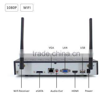 IP Network 2MP/1080P HD 4 Cameras P2P POE Long Range Wireless Cctv Camera System photo-2