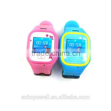 2016 Most Popular kids cell phone watch with GPS Tracker GSM GPRS SOS Wrist Watch