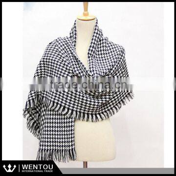 Hot Selling High Quality Blanket Plaid Tassels Cotton Shawl