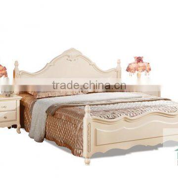 best sale 1.5m wooden box bed HA-823# double box bed wooden box bed design