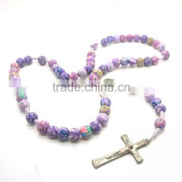 rosary,polymer clay beads wintersweet shape rosary