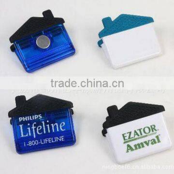 Promotional House Shaped Plastic Magnet Clip