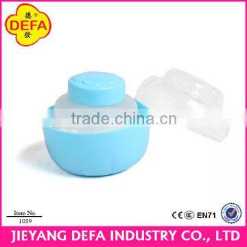 2014 New Design Baby Care Product Refillable Puff Plastic Powder Container