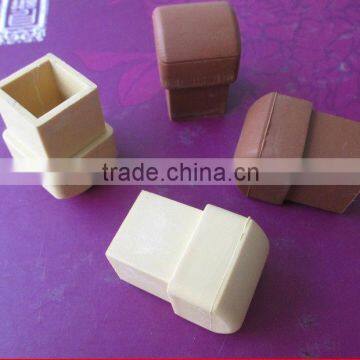 Anti slip 21/32" 17x17mm square silicone rubber feet foot ferrules leg end tips cap plug fit for tupe end plug