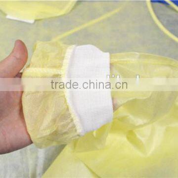 0.014 yellow isolation gown surgical gown