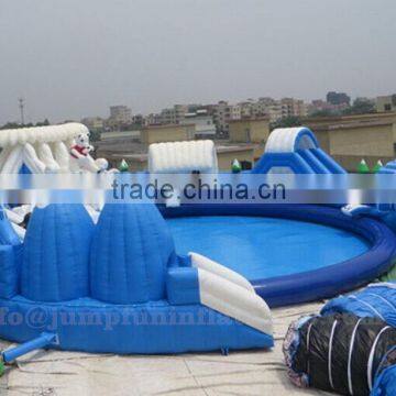 Giant Inflatable Water Park adults and kids Inflatable swimming pool with Large water slide and water toys