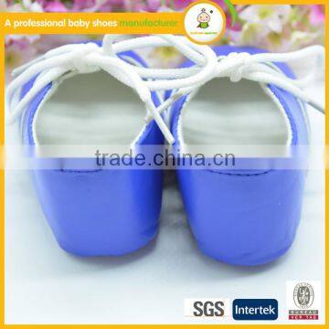New Fashion Design Puy Leather Baby Summer Lace up Shoes photo-5