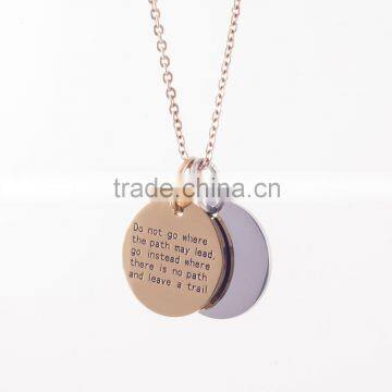 High Quality Custom Inspriring Saying Printed Round Jewelry Tag