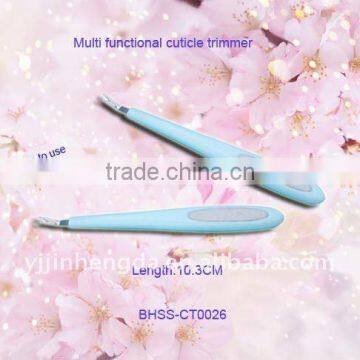 Multi functional cuticle trimmer