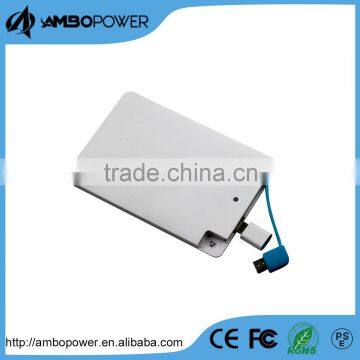 credit card portable charger 2500mah