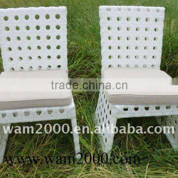 garden rattan circle weaving armless chair for outdoor