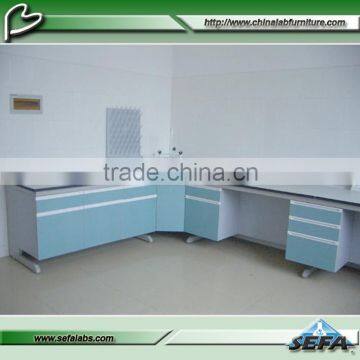 Hot Sale Dental Lab Steel Wood Work Table / Workstation with Drawers