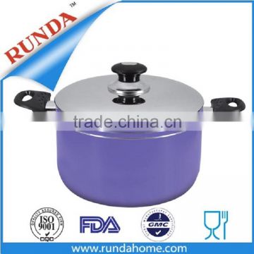 hot selling 5QT Aluminum non-sticking casserole pot with s/s lid