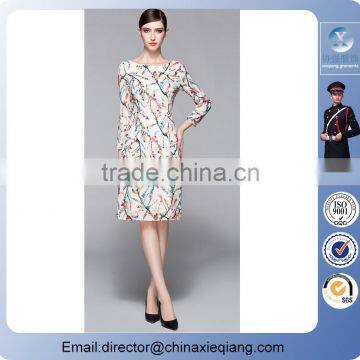 2016 Fashion Ladies Printed Dress Fancy Dress for Women