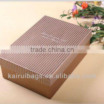 Elegant simple paper gift shoe box packing wholesale