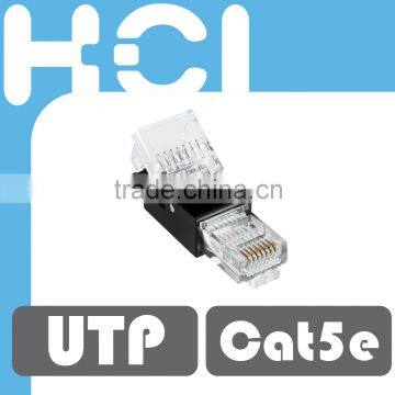 Taiwan Supplier RJ45 8P8C For Cat5e Unshielded UTP Toolless Modular Plug