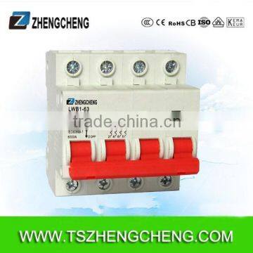 4P 1A C curve Miniature circuit breaker classic C45 MCB types