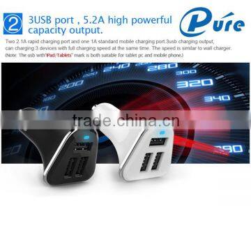 Wireless Car Charger Fashion 3 Port Car Charger USB Car Charger BlackWhiteBlueGreenOrange photo-3