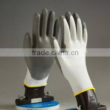 best quality HPPE cut resistant gloves/ PU coated anti-cutting hand gloves /safety gloves