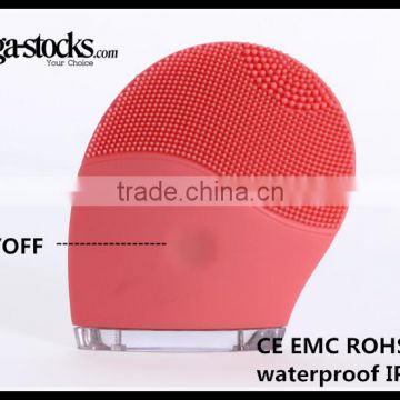 Home use waterproof beauty salon touch vibration face washing device rechargable