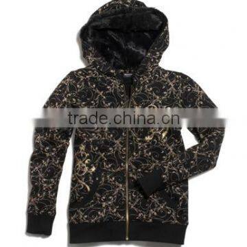 Black and Yellow Color Women Hoody