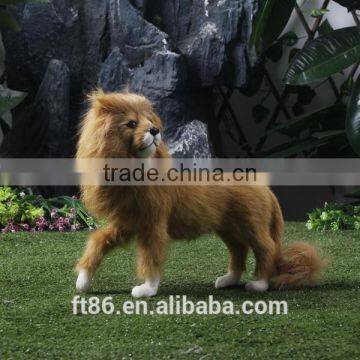 imitation animal realistic fur lion themed gifts small plastic lion toys