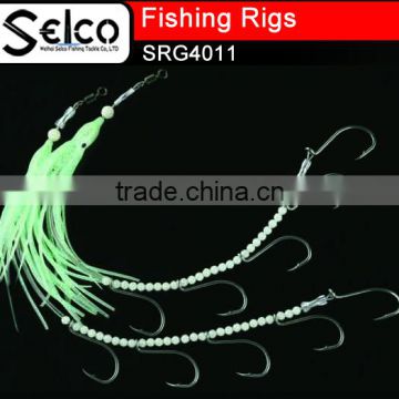 Carp fishing Sabiki fishing rigs Wire lead rigs with luminous octops