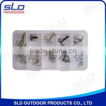Fishing hooks assortment with plastic box