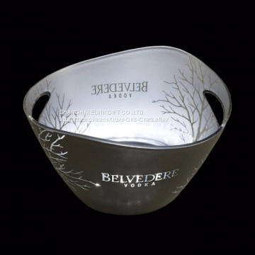 sedex factory  plastic led ice bucket acrylic ice bucket