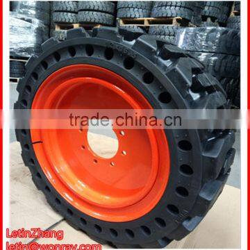 Factory Price High Quality Skid Steer Solid Rubber Tires WithRim 10x16.5 30x10-16 For Trailers Manufacturer With Long Warranty photo-3