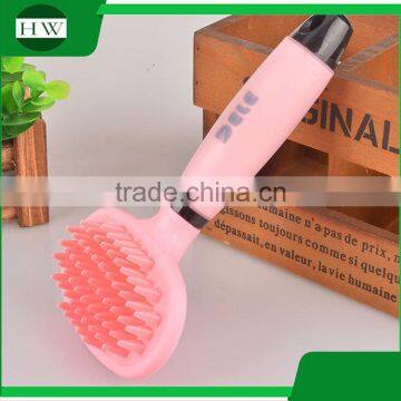 Pet Accessories Tool Plastic Long Handle Hanging Cat Dog Pet Bath Massage Hair Removal Grooming Slicker Brush Comb photo-4